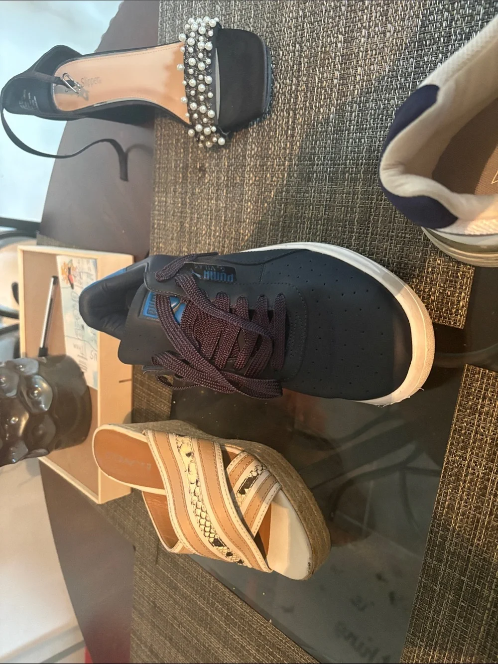 Coach Women's Croc-Embossed Lace-Up Sneaker - Brown